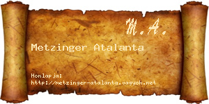 Metzinger Atalanta névjegykártya